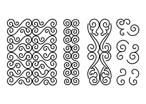 Download Ornamental Swirl Pattern EPS Bundle - Ornamental Collection