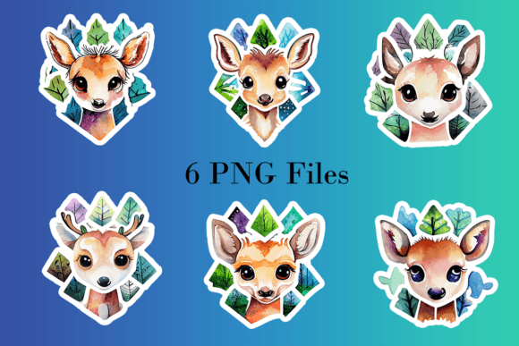Download Watercolor Deer with Geometric Design - Geometric Collection
