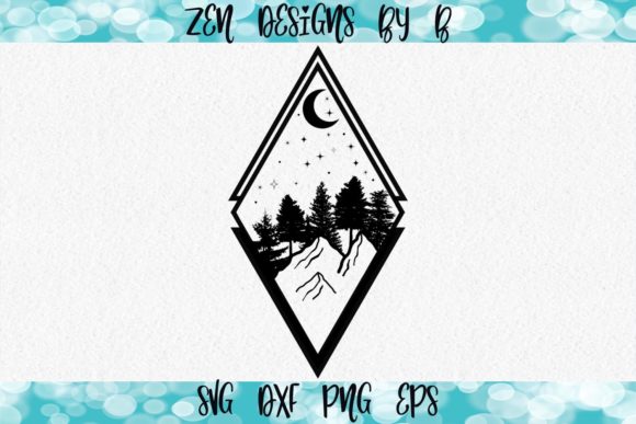 Download Forest Scene Hand Drawn Geometric Design - Geometric Collection
