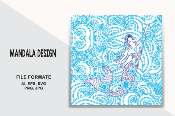 Download Artistic Mandala Mermaid Design - Artistic mandala Collection