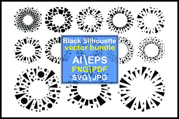 Download Black Geometric Abstract Circular Shapes - Geometric Collection