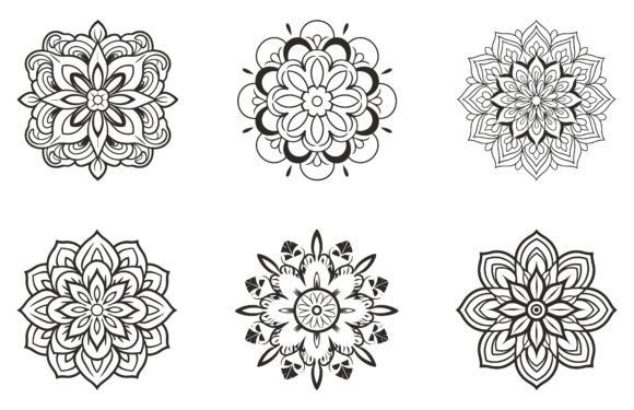 Download A Set of Doodle Mandala Vector Clipart - Doodle mandala Collection
