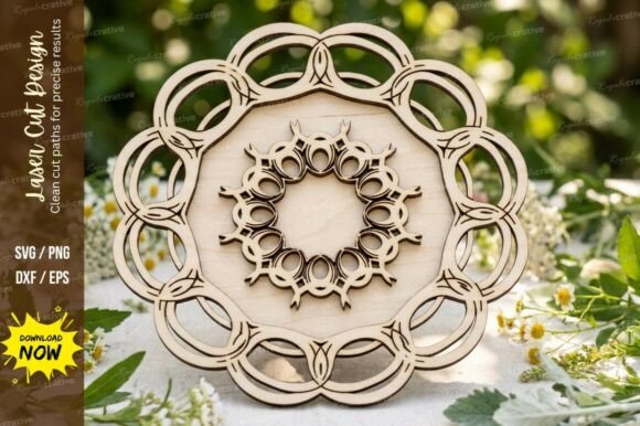 Download Ring Mandala Laser Cut SVG ,laser Cut - Premium Resources