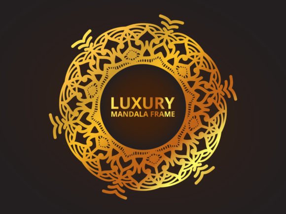 Download Luxury Golden Mandala Frame Design - Golden Collection