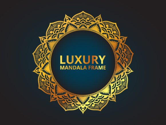Download Luxury Golden Mandala Frame Design - Golden Collection
